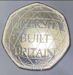 Diversity built Britain 50p coin very rare