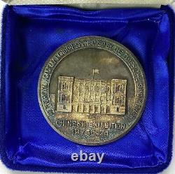 ESTATE SALE Great Britain 1974 Chinese Exhibition Silver Medal box & COA RARE