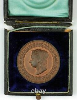 ESTATE SALE Great Britain Queen Victoria Jubilee Medal 1887 in box 45mm RARE