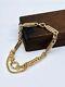 Extremely Rare Wellmade 9ct Solid Gold Womens Chain Unusual Link Bracelet
