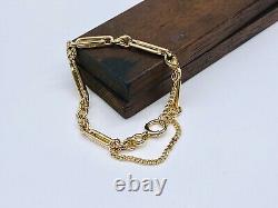 EXTREMELY RARE WELLMADE 9ct Solid Gold Womens Chain Unusual Link Bracelet
