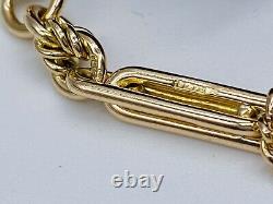 EXTREMELY RARE WELLMADE 9ct Solid Gold Womens Chain Unusual Link Bracelet