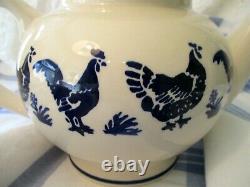 Emma Bridgewater Blue Hen Large Teapot Made In England Rare