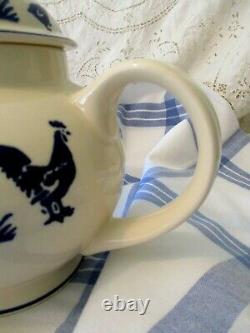 Emma Bridgewater Blue Hen Large Teapot Made In England Rare