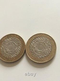 Error Coin £2 Two Pound Coin VERY RARE Double Die 2010 Letters(IRRBB)coin Hunt