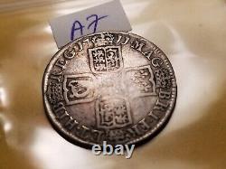Extremely Rare 1711 Great Britain Queen Anne One Shilling Silver Coin