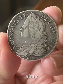 Extremely Rare 1746 Great Britain George II Silver Half Crown Nice Grade