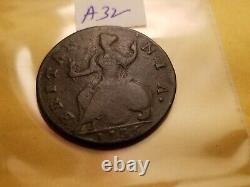 Extremely Rare Nice Grade 1736 Great Britain Half Penny