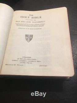 Extremely Rare Vintage Cambridge Cameo Single Column Wide Margin KJV Holy Bible