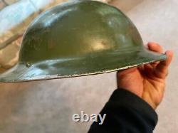 Extremely Rare WWII British MKI Brodie helmet with Rifle Brigade Transfer decal