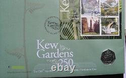 Fifty Pence 50p 2009 Kew Gardens First Day of Issue PNC Stamp Cover RARE