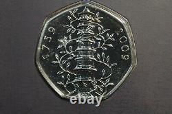Fifty Pence 50p 2009 Kew Gardens Offical Royal Mint Pack RARE