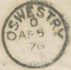 GB 1876 rare QV 1d red pl. 167 multiple postage (5x, NI, NJ, NK, OA, NH) R-cover