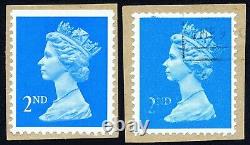 GB 2ND VARIETY QEII WITH A STUBBLE ON THE CHIN VERY RARE ERROR VF Used on piece