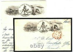 GB Advert Cover ALBERT SMITH Letter India OVERLAND MAIL 1854 London V. RARE A4G4