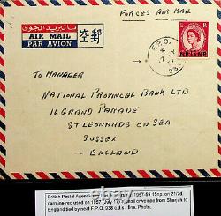 GB Bpa Eastern Arabia Rare Forces Airmail Cover From Sharjah Uae