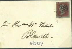 GB Cover 1d Red RARE PLATE 107 INVERTED S VARIETY Lancs 1851 SG. BS32ca 58e
