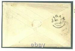 GB Cover 2d Blue Embossed STATIONERY Wigan Maltese Cross 1843 Rare MX Usage 915k