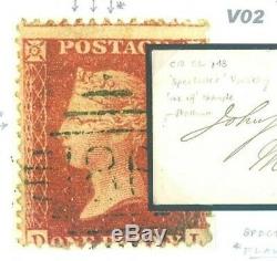GB MAJOR VARIETY 1859 Penny Red Spectacles FLAW Cover Dublin Ireland RARE V02