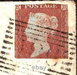 GB PENNY RED IMPERF Fraudulent Re-Use 1849 Cover Scots Numeral RARE SG8 MS4259