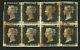 Gb Qv Penny Black 1840 Plate 8 A Magnificent Block Of Eight Sg 1 Rarely Seen