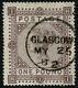Gb Qv Sg129 £1 Brown Lilac Pl 1 Hi Superb Used Upright Glasgow Cds Rare