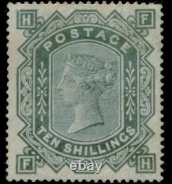 GB QV SG135 10s Greenish Grey FH Anchor Watermarked Mint Very Rare