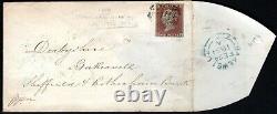 GB Rare LATE USE MALTESE CROSS Cover 1854 Bakewell Derbyshire 1d Red 169b