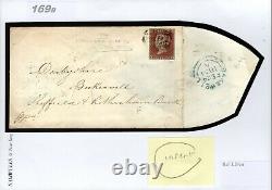 GB Rare LATE USE MALTESE CROSS Cover 1854 Bakewell Derbyshire 1d Red 169b