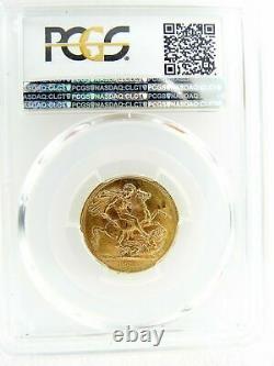 GEM 1915 Great Britain Gold RARE FULL Sovereign Coin PCGS MS62 Variety S 3996
