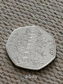 GENUINE 2009 KEW GARDENS 50p COIN CIRCULATED IN CAPSULE COLLECTABLE & RARE