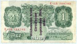 GREAT BRITAIN 1 Pound 1941 P363h VF RARE