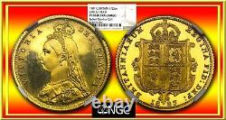 GREAT BRITAIN 1887 1/2-Sovereign KM#766 NGC PR 65 Ultra Cameo Rare Grade