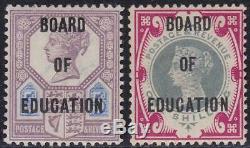 GREAT BRITAIN 1902 Officials 5p, 1s Board of Education MH SG081-082 RARE! T21323