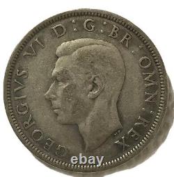 GREAT BRITAIN 1945 HALF CROWN 0.500 SILVER COIN GEORGE VI AU/BU KM # 856 Rare