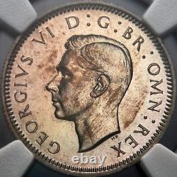 GREAT BRITAIN. 1951, 6 Pence NGC PF65 KGVI, Crowned Monogram, RARE