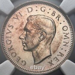 GREAT BRITAIN. 1951, 6 Pence NGC PF65 KGVI, Crowned Monogram, RARE