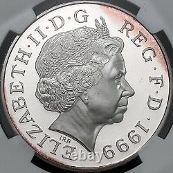 GREAT BRITAIN. 1999, 5 Pounds, Silver NGC PF69 Millennium Proof RARE