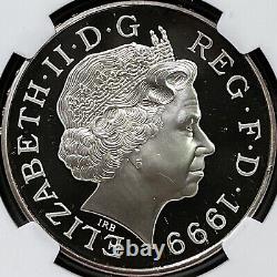 GREAT BRITAIN. 1999, 5 Pounds, Silver NGC PF69 Millennium Proof RARE