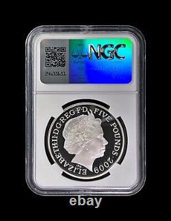 GREAT BRITAIN. 2009, 5 Pounds, Silver NGC PF69 Olympics, Big Ben RARE