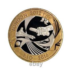 GREAT BRITAIN. 2012, 2 Pounds, Silver London Olympics, Handoff to Rio, Rare