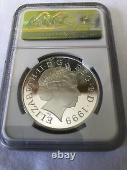 GREAT BRITAIN. 5 Pounds, 1999, Silver, NGC PR69, Diana Memorial Proof RARE Grade