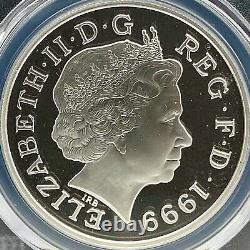 GREAT BRITAIN. 5 Pounds, 1999, Silver PCGS PR68 Diana Memorial Proof RARE