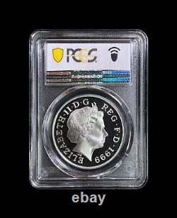 GREAT BRITAIN. 5 Pounds, 1999, Silver PCGS PR69 Diana Memorial Proof RARE