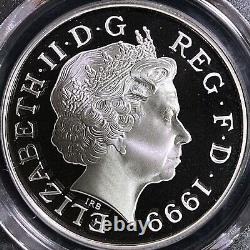 GREAT BRITAIN. 5 Pounds, 1999, Silver PCGS PR69 Diana Memorial Proof RARE