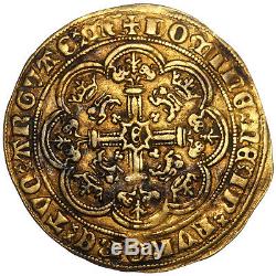 GREAT BRITAIN HALF NOBLE GOLD COIN EDWARD III 1327-1377 TOWER 3,75g 28mm RARE