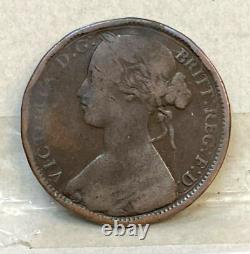 GREAT BRITAIN UK ENGLAND 1863 PENNY with a LARGER 3 VARIETY RARE