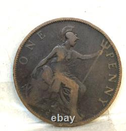 GREAT BRITAIN UK ENGLAND 1897 PENNY SUPER RARE DOTS in AND after O IN ONE