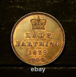GREAT BRITAIN, UK, England, 1/2 Half farthing 1839 UNC, q. Victoria, rare