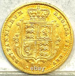 GREAT BRITAIN UK RARE 1859/58 OVERDATE HALF SOVEREIGN see photos. ONLY A FEW